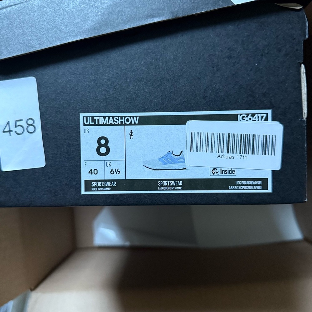 NIB Adidas White and Light Blue Sneakers - Picture 4 of 4